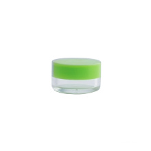 5ml Transparent Cosmetic Cream Jar With Green Cap